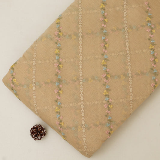 Chanderi Embroidery Fabric