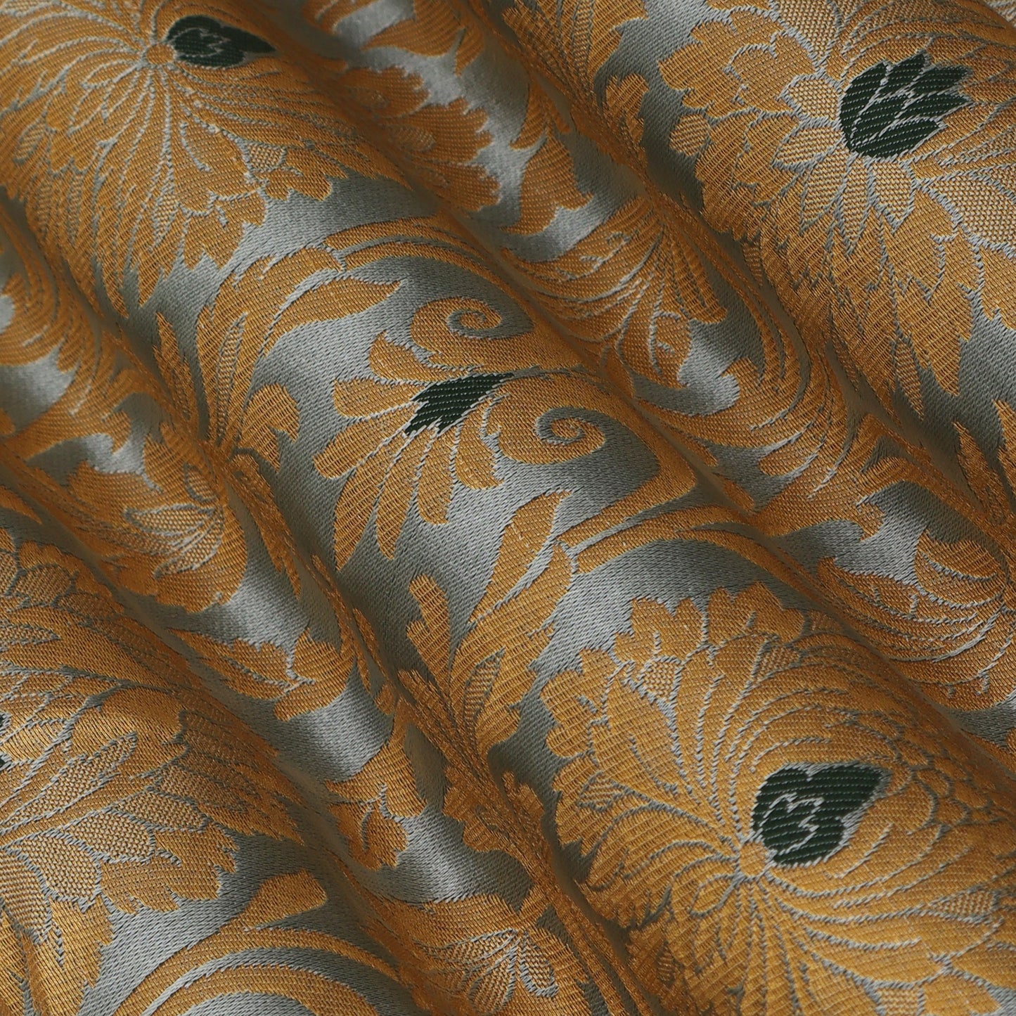 Grey Color Brocade Fabric