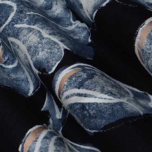 Multi Colored Mulmul Foil Print Fabric