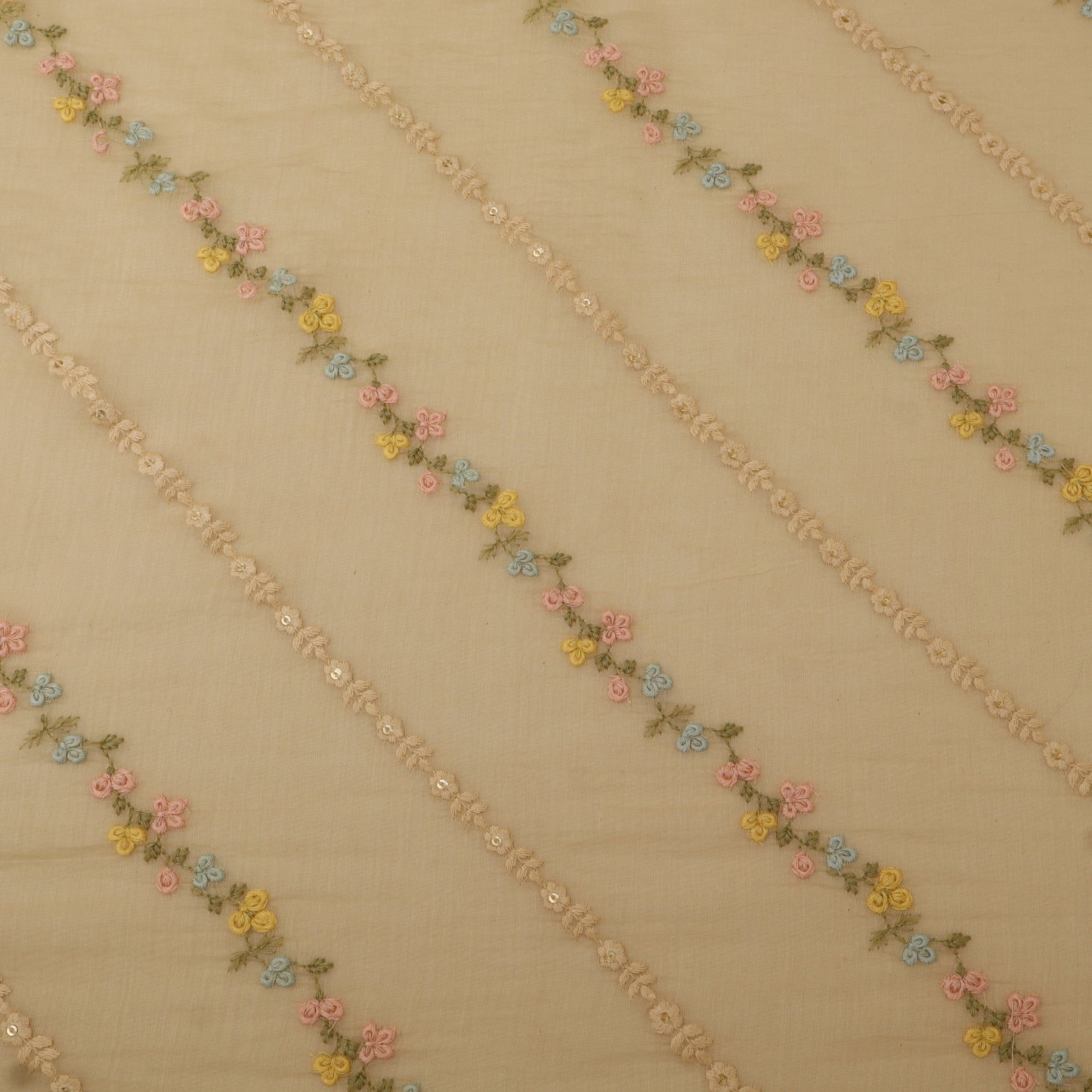 Chanderi Embroidery Fabric