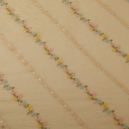 Chanderi Embroidery Fabric