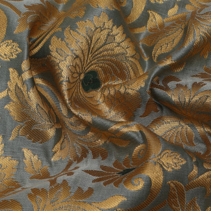 Grey Color Brocade Fabric