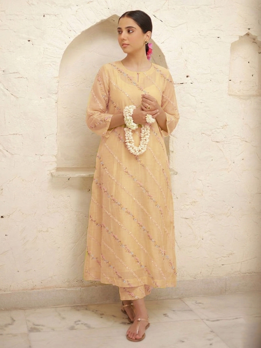 Chanderi Embroidery Fabric