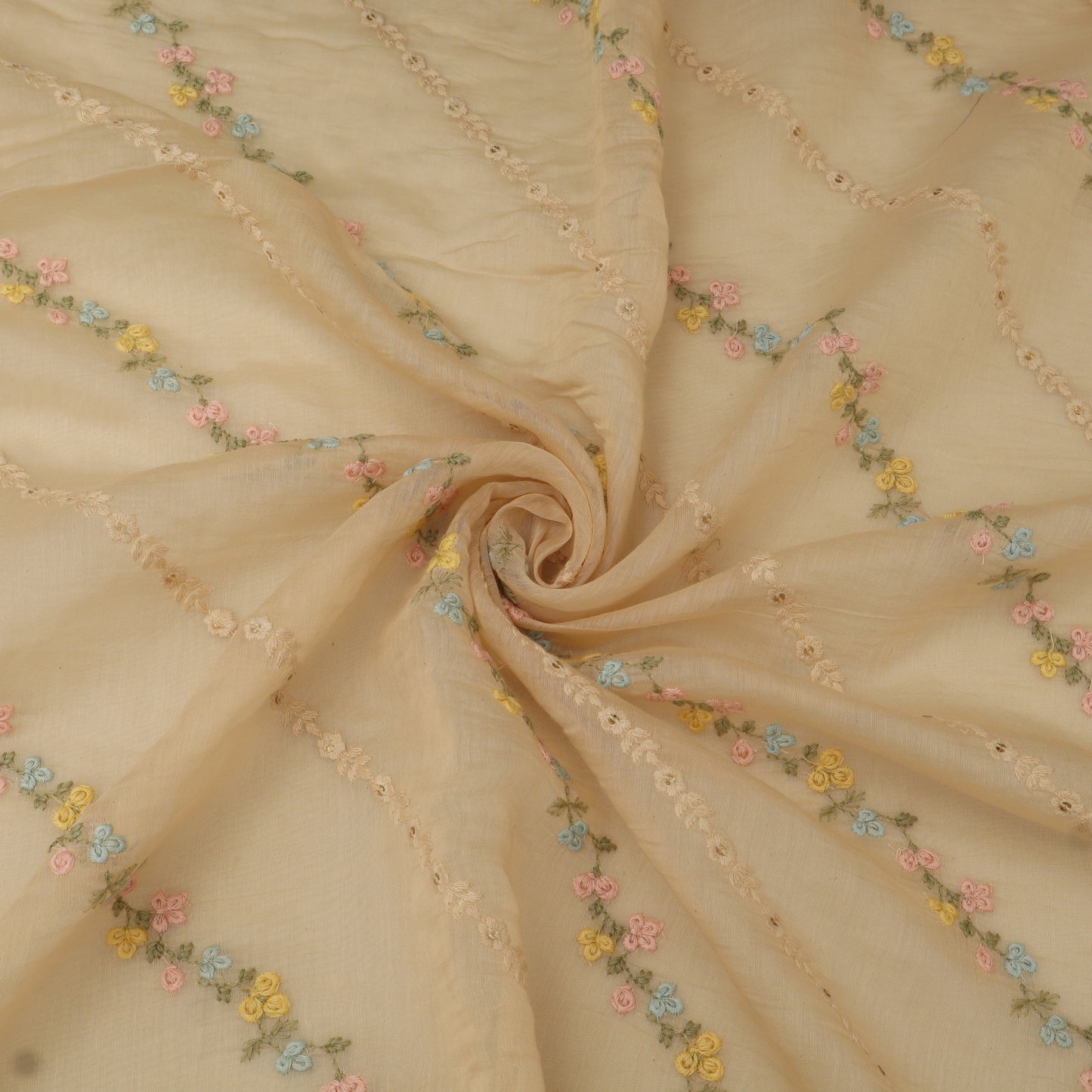 Chanderi Embroidery Fabric