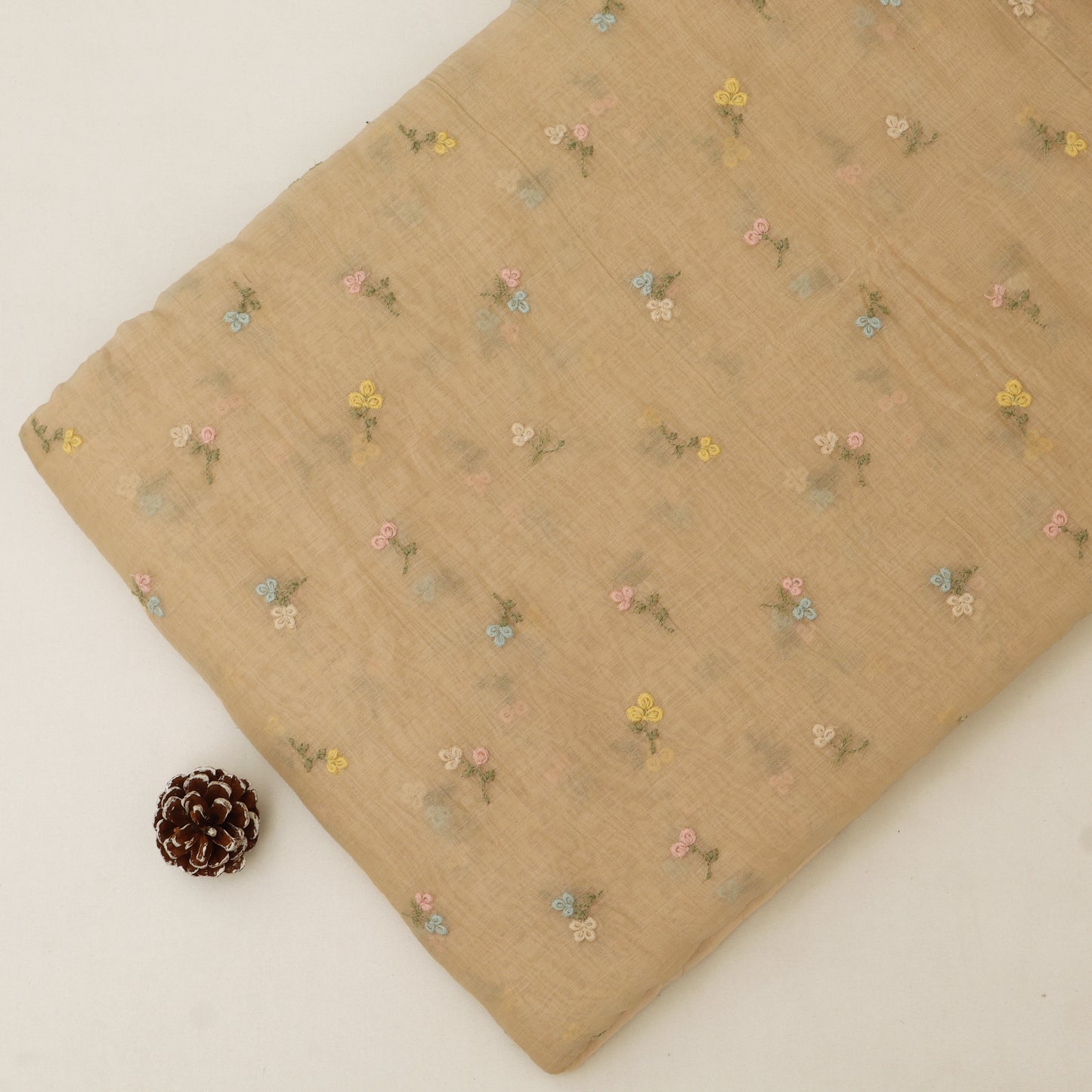 Chanderi Embroidery Fabric