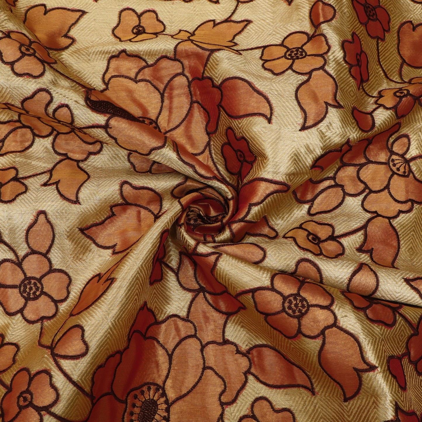 Tissue Brocade Embroidery Fabric