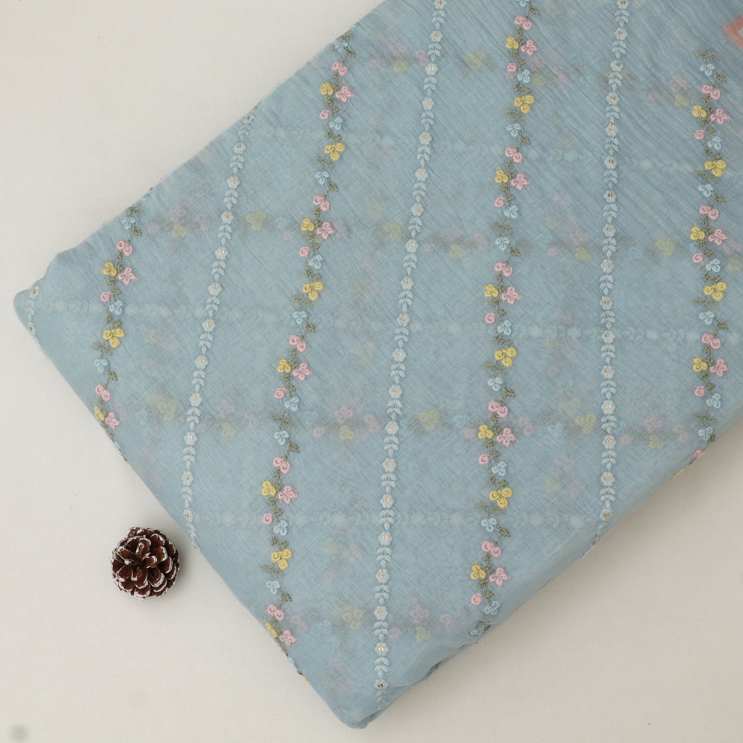 Chanderi Embroidery Fabric