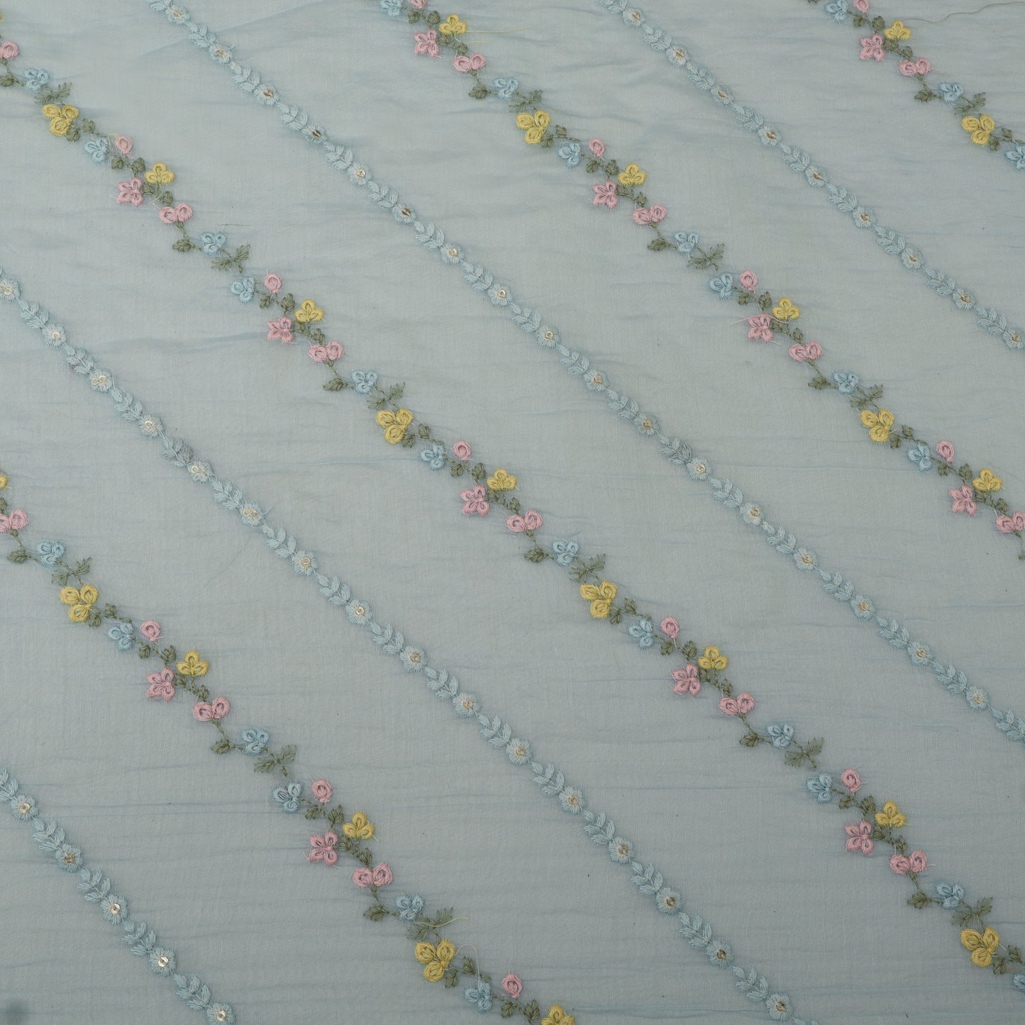 Chanderi Embroidery Fabric