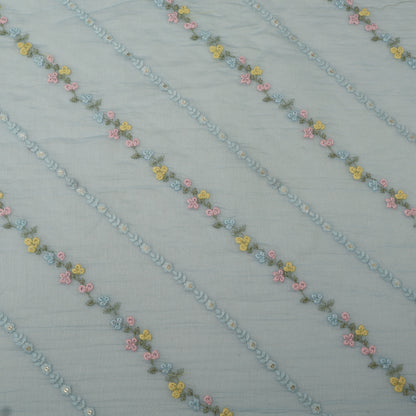 Chanderi Embroidery Fabric