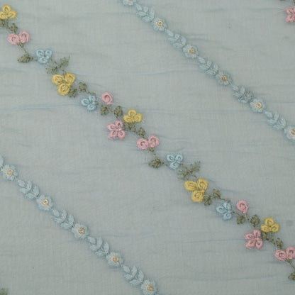 Chanderi Embroidery Fabric