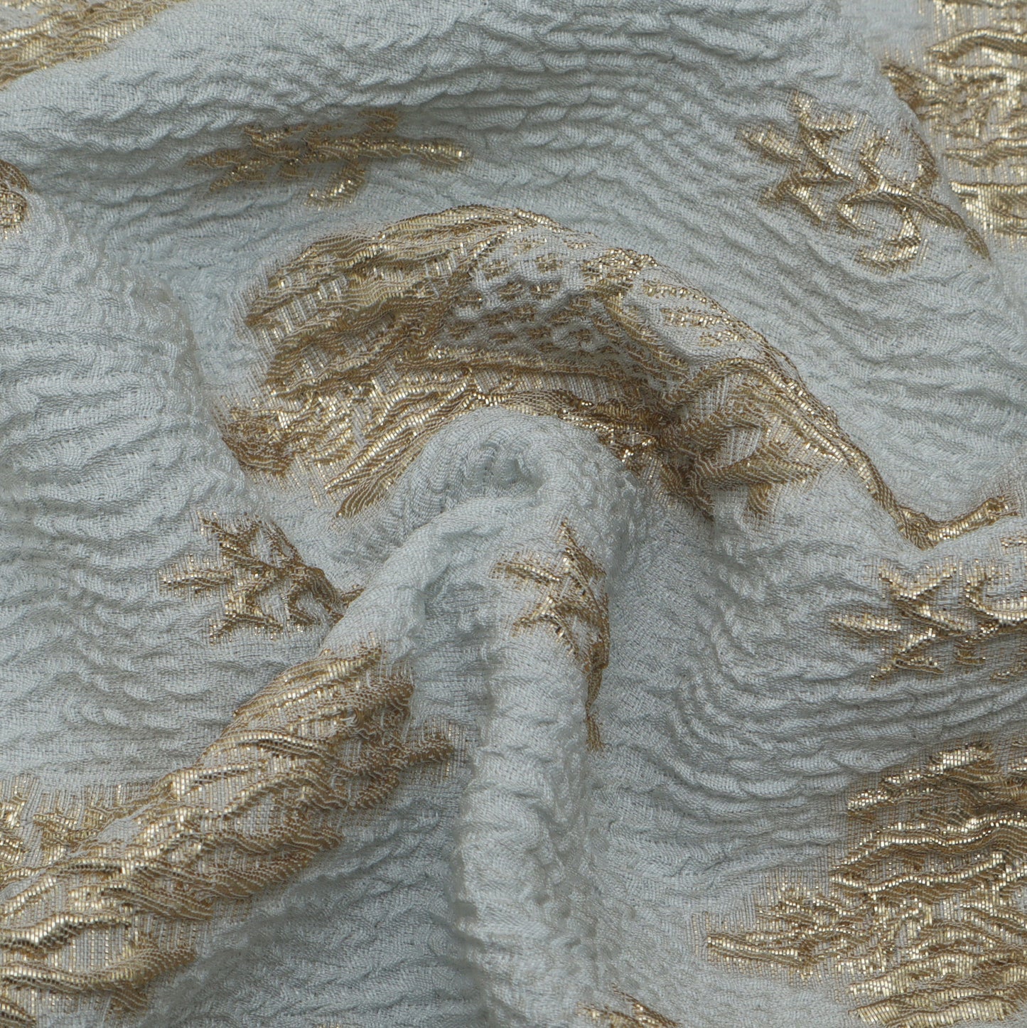 Grey Color Fukro Jaquard Fabric