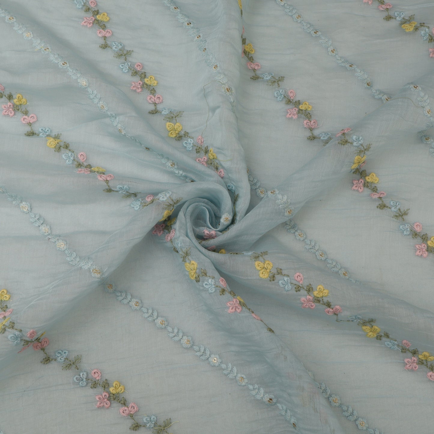 Chanderi Embroidery Fabric