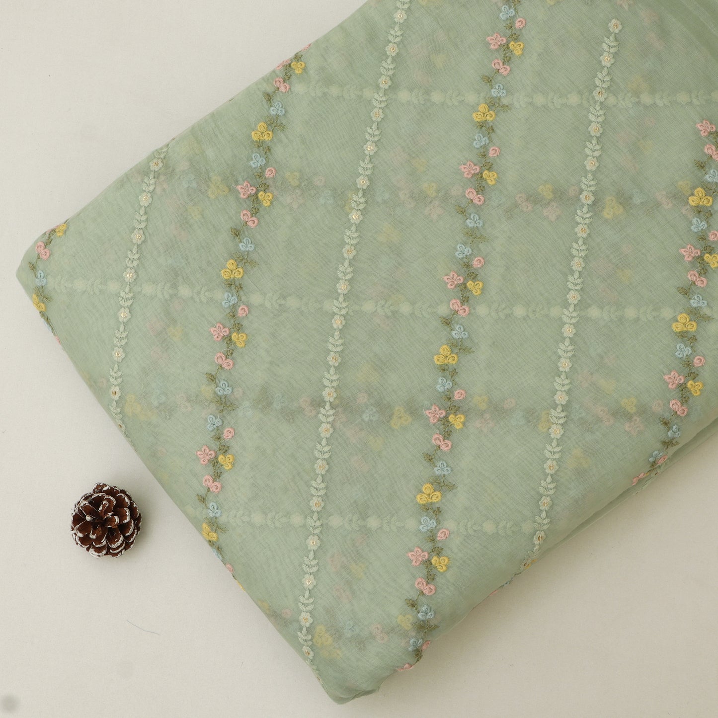 Chanderi Embroidery Fabric