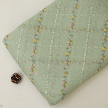 Chanderi Embroidery Fabric