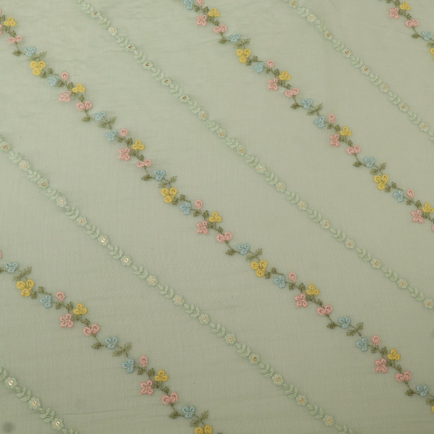 Chanderi Embroidery Fabric