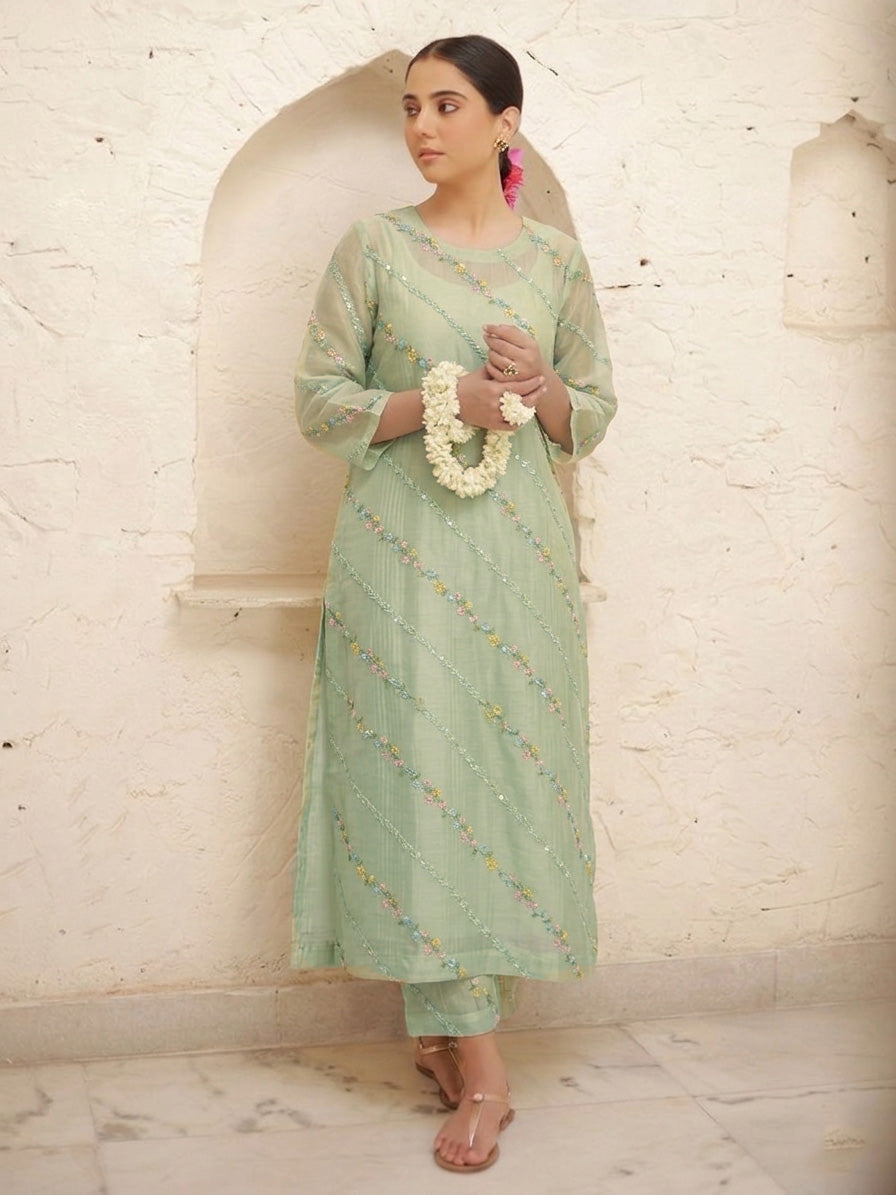 Chanderi Embroidery Fabric
