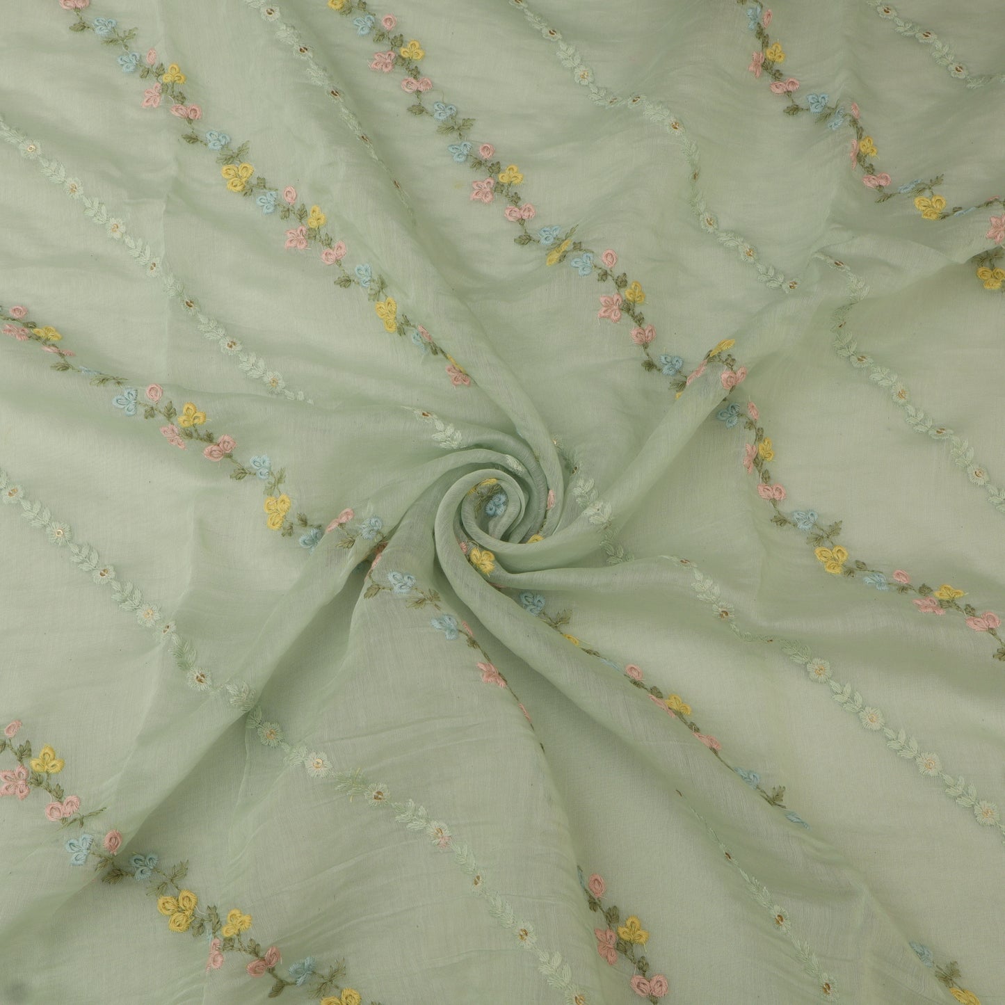 Chanderi Embroidery Fabric