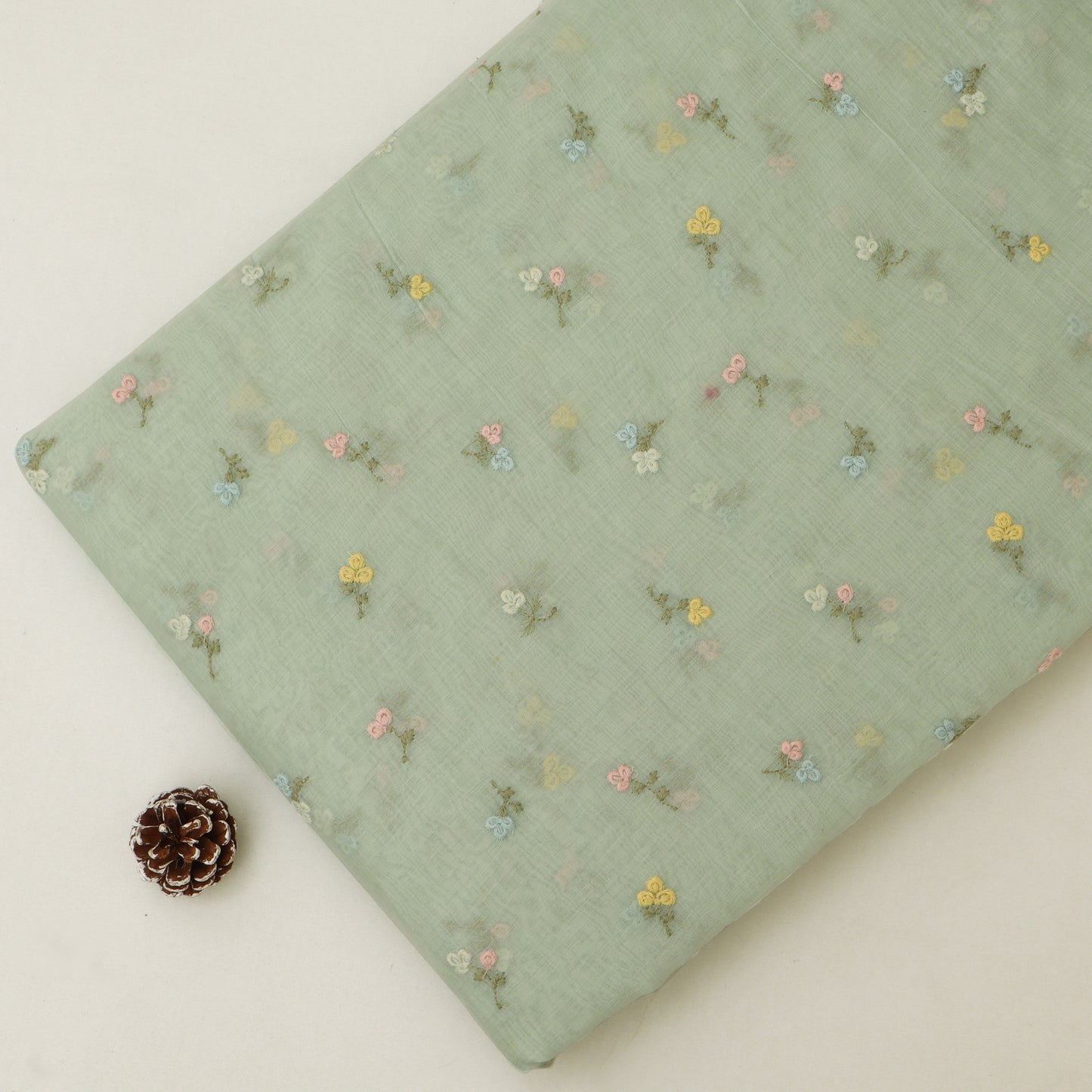 Chanderi Embroidery Fabric