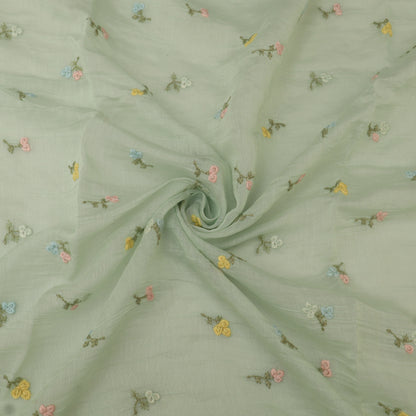 Chanderi Embroidery Fabric