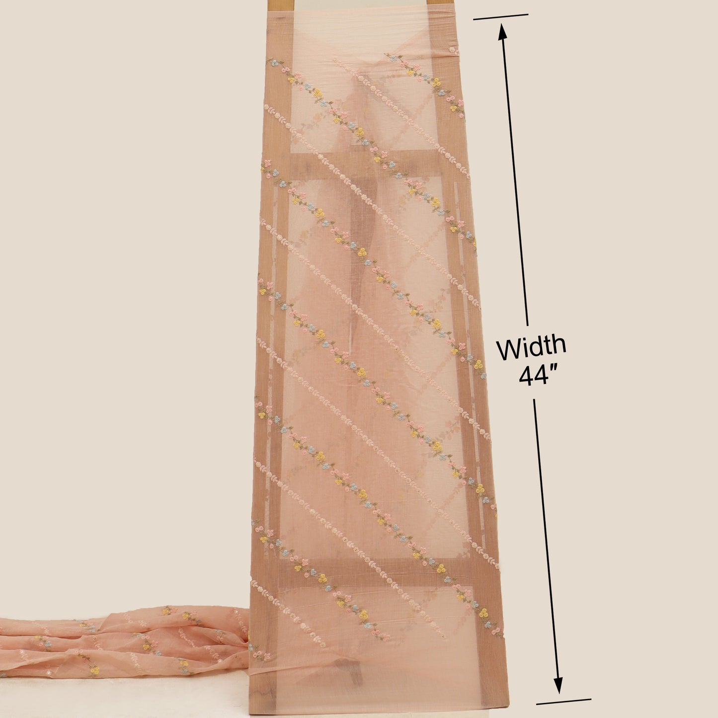 Chanderi Embroidery Fabric