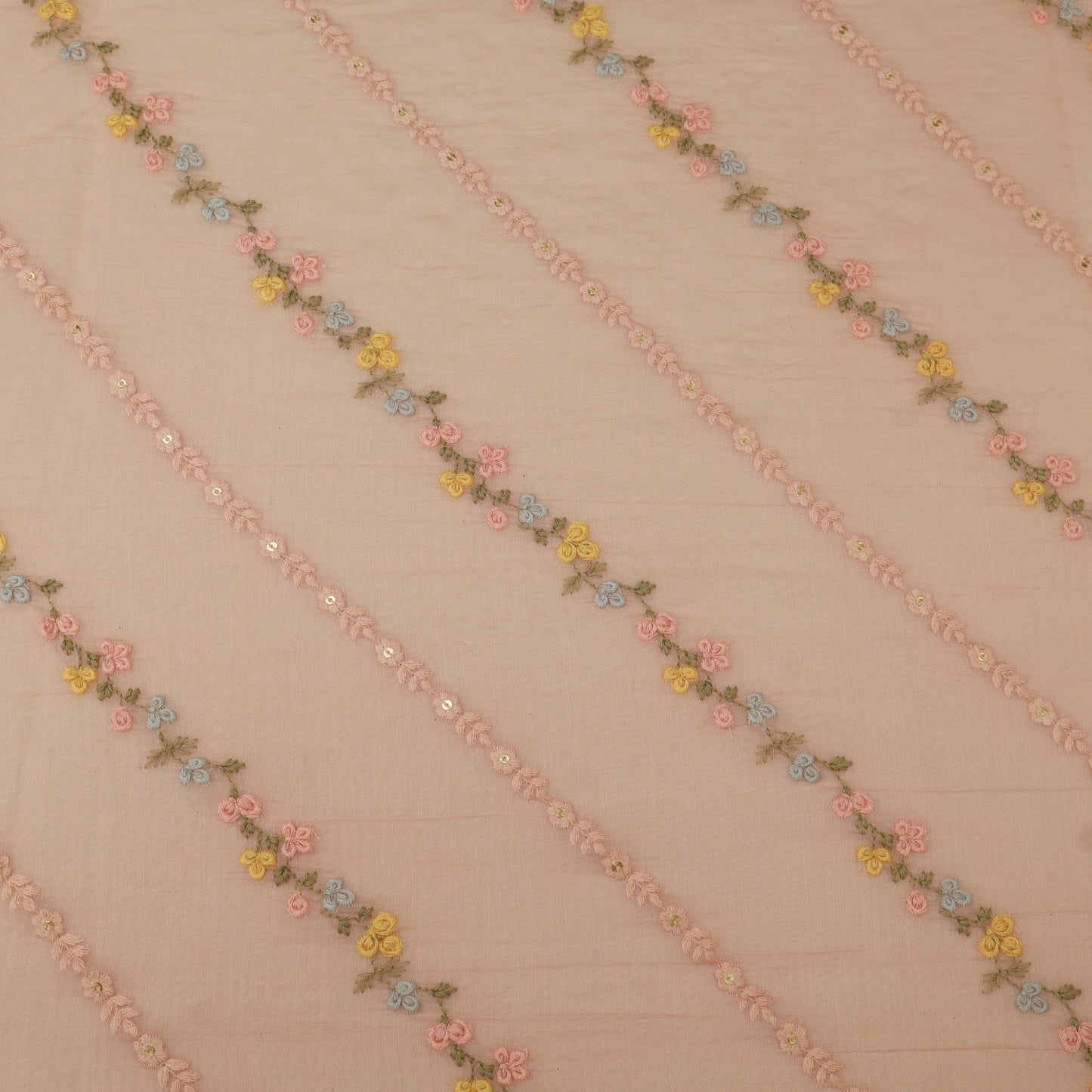 Chanderi Embroidery Fabric
