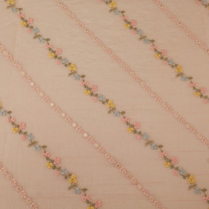 Chanderi Embroidery Fabric
