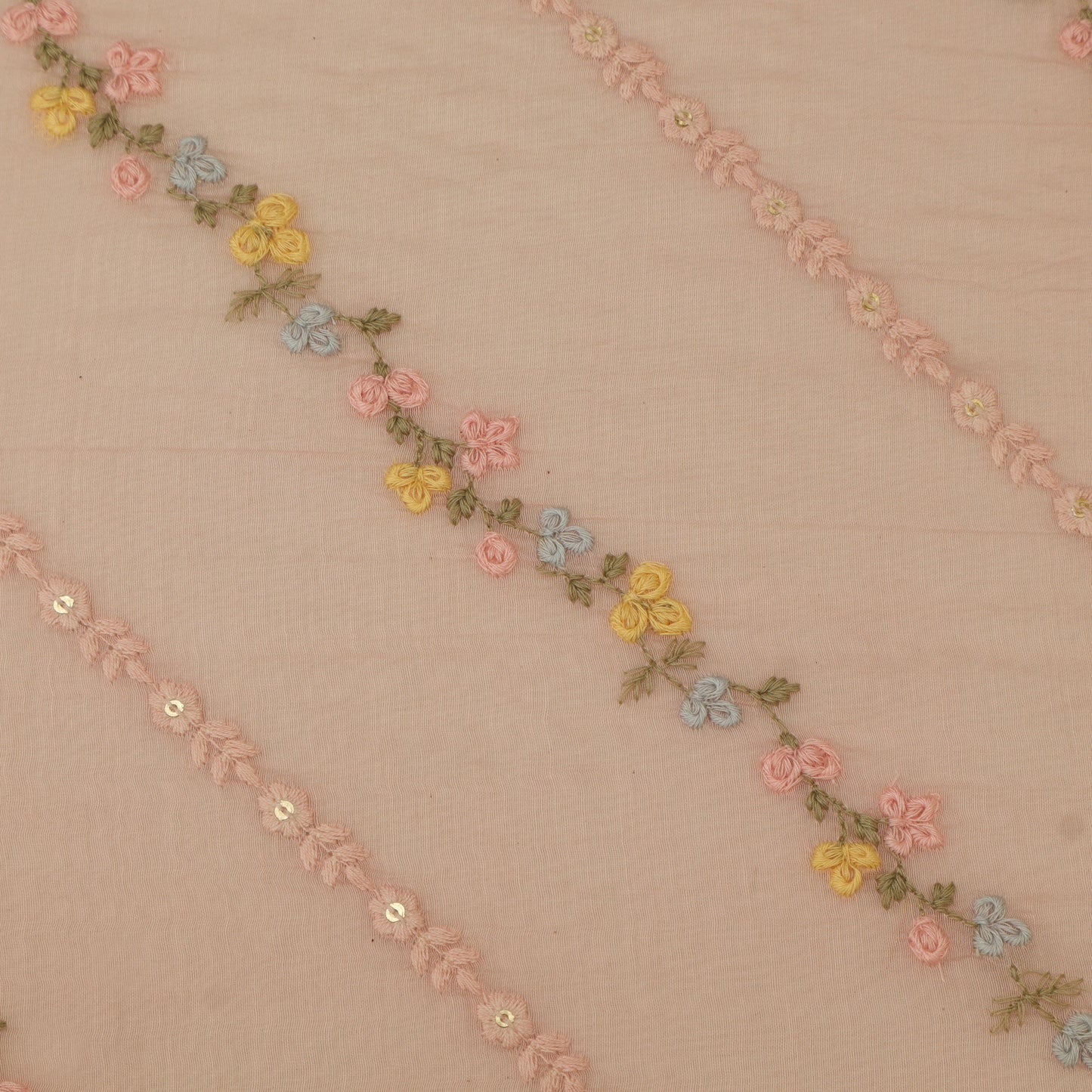Chanderi Embroidery Fabric