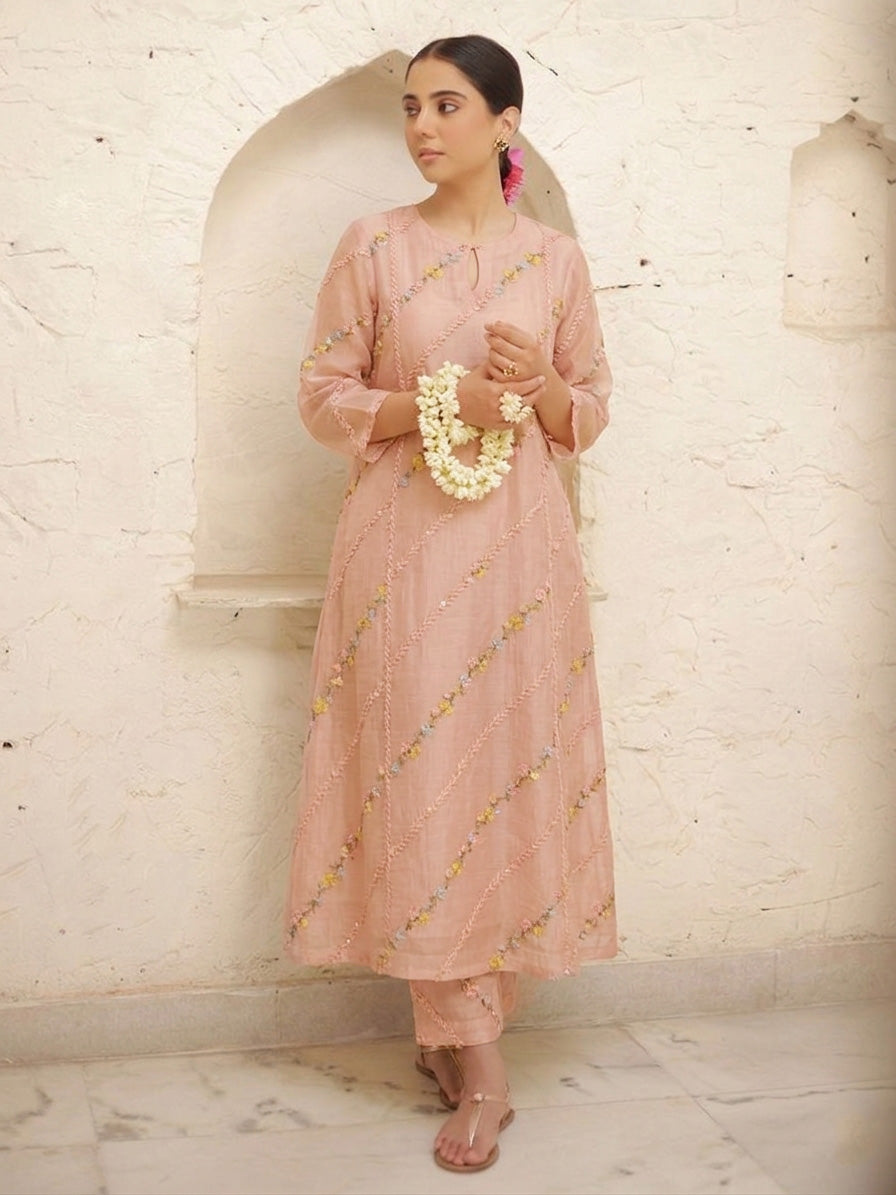 Chanderi Embroidery Fabric