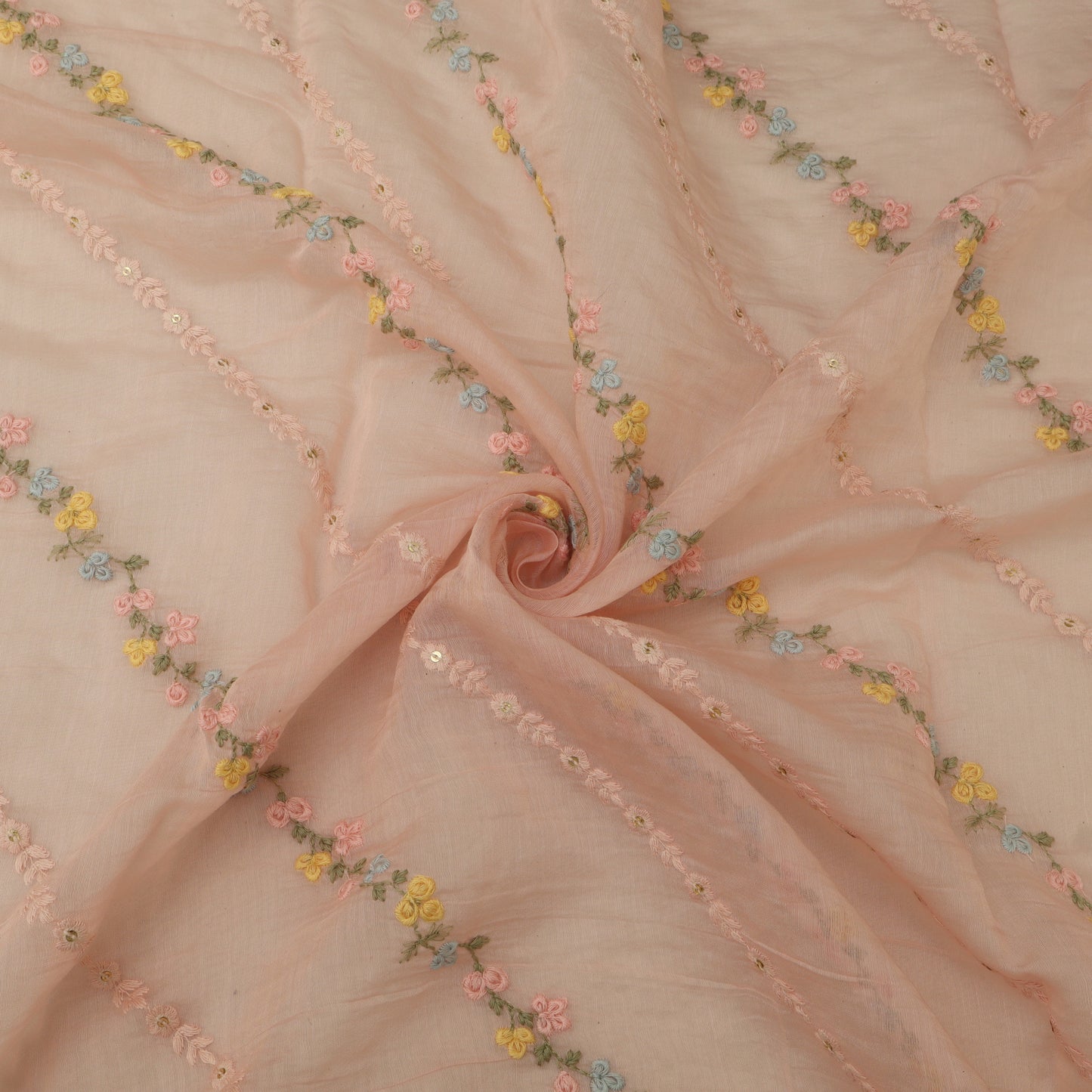 Chanderi Embroidery Fabric