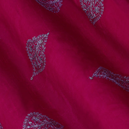 Slub Silk Embroidery fabric