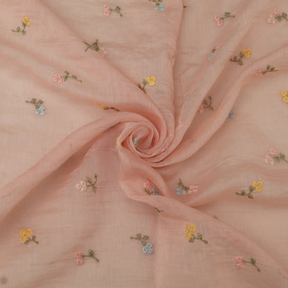 Chanderi Embroidery Fabric