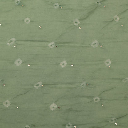 Crush Chanderi Bandhani Print Mukaish Fabric