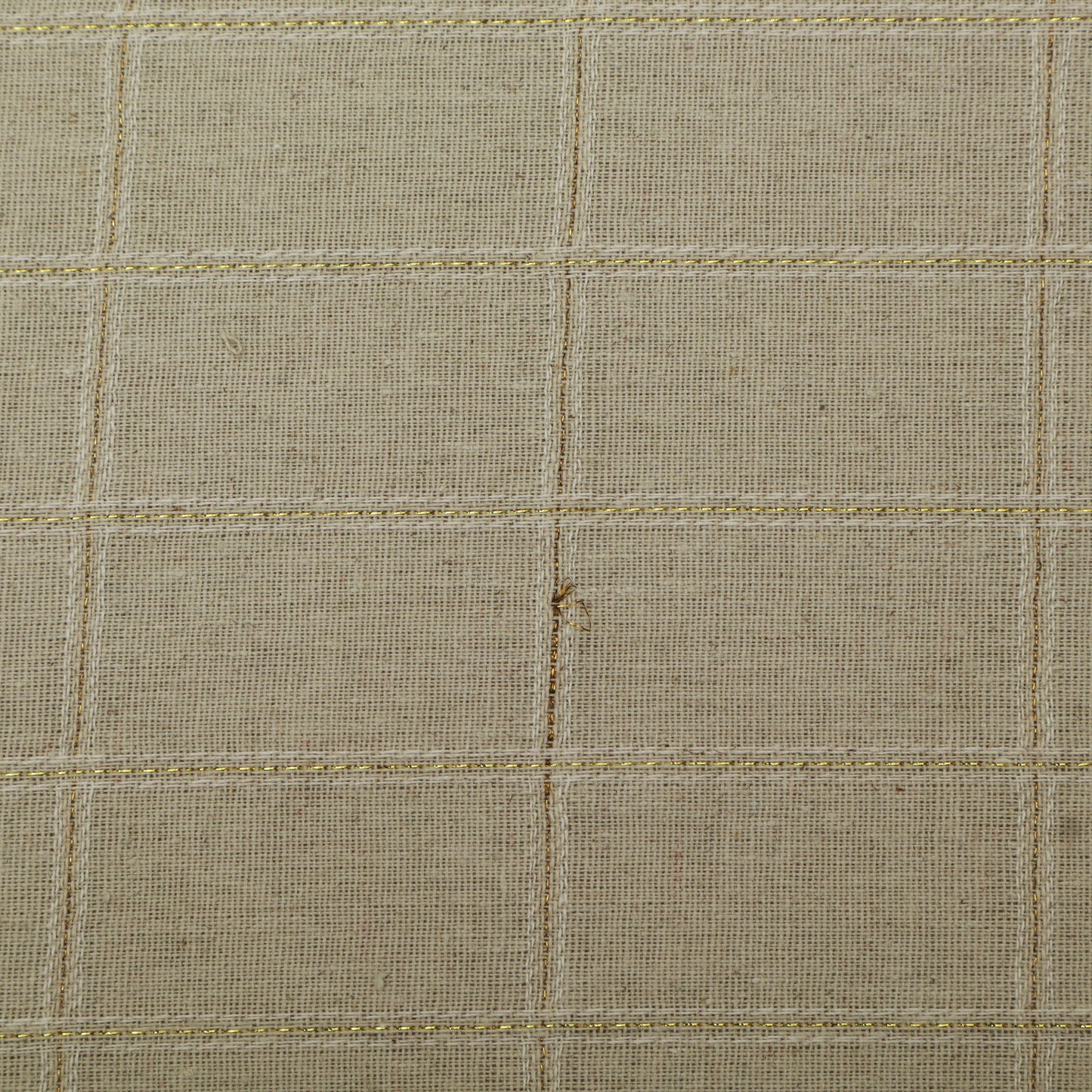 Off White Color Cotton Linen Zari Fabric