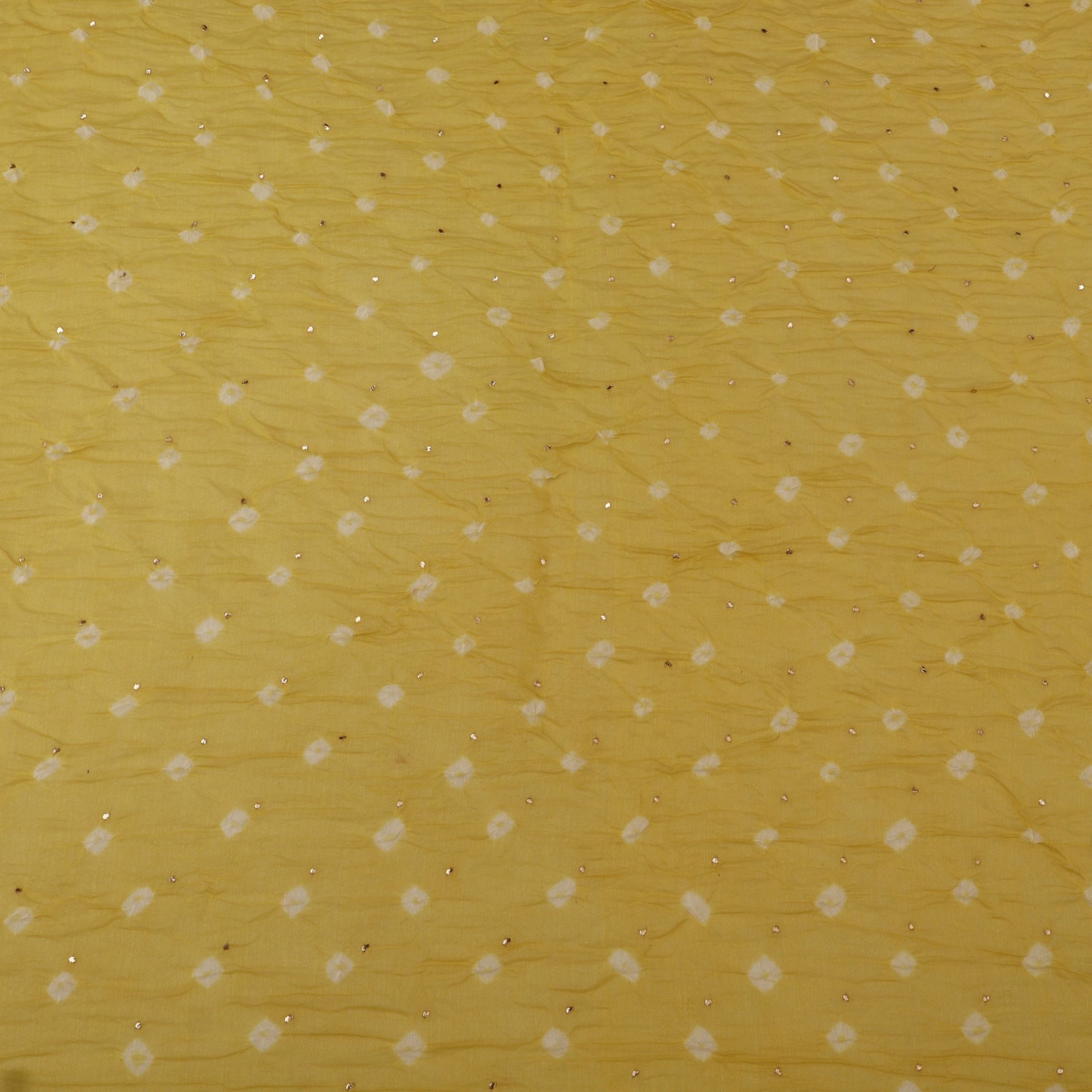 Crush Chanderi Bandhani Print Mukaish Fabric