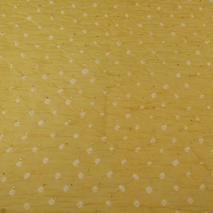 Crush Chanderi Bandhani Print Mukaish Fabric