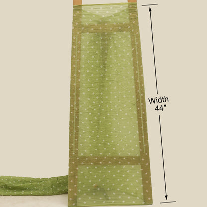 Crush Chanderi Bandhani Print Mukaish Fabric