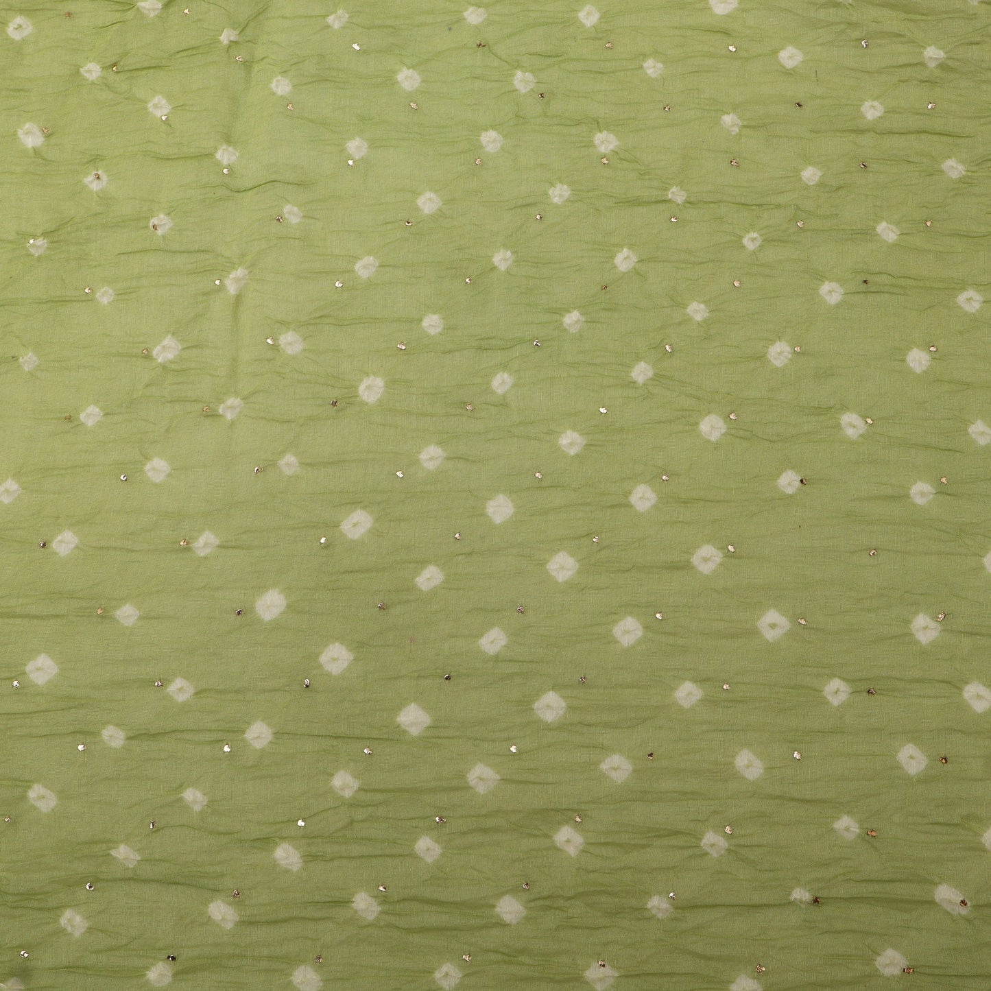 Crush Chanderi Bandhani Print Mukaish Fabric
