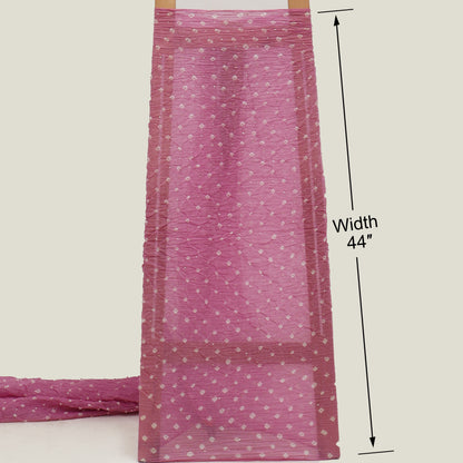 Crush Chanderi Bandhani Print Mukaish Fabric