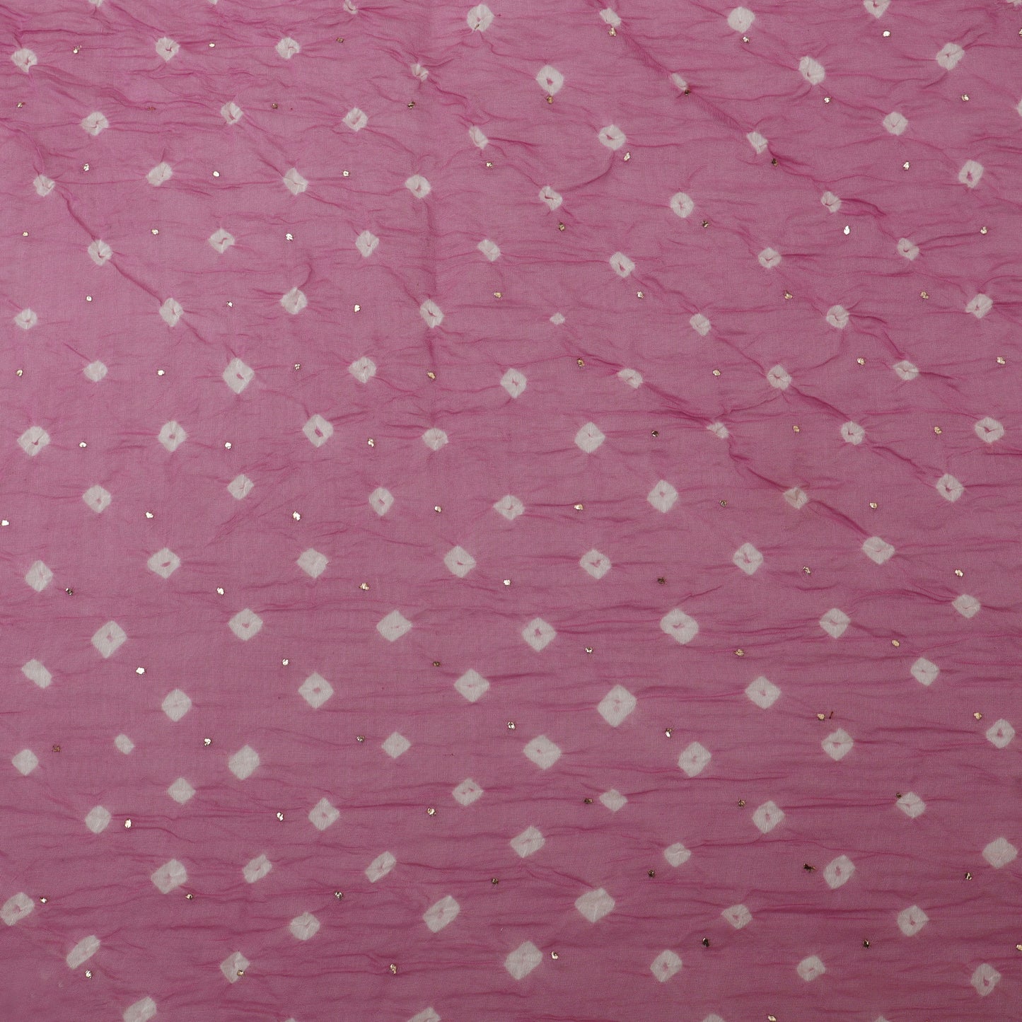Crush Chanderi Bandhani Print Mukaish Fabric
