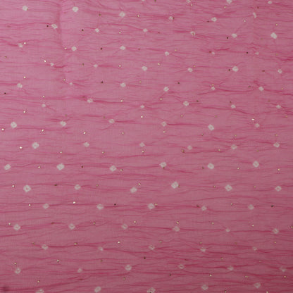 Crush Chanderi Bandhani Print Mukaish Fabric
