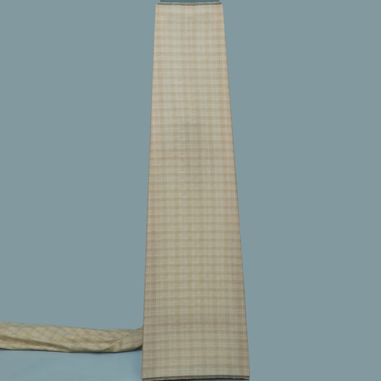 Off White Color Cotton Linen Zari Fabric