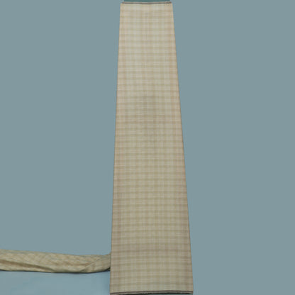 Off White Color Cotton Linen Zari Fabric