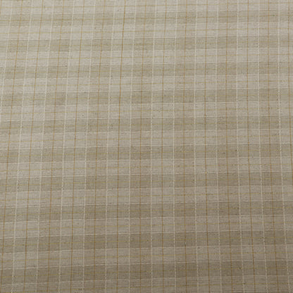 Off White Color Cotton Linen Zari Fabric