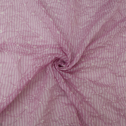 Crush Chanderi Bandhani Print Fabric
