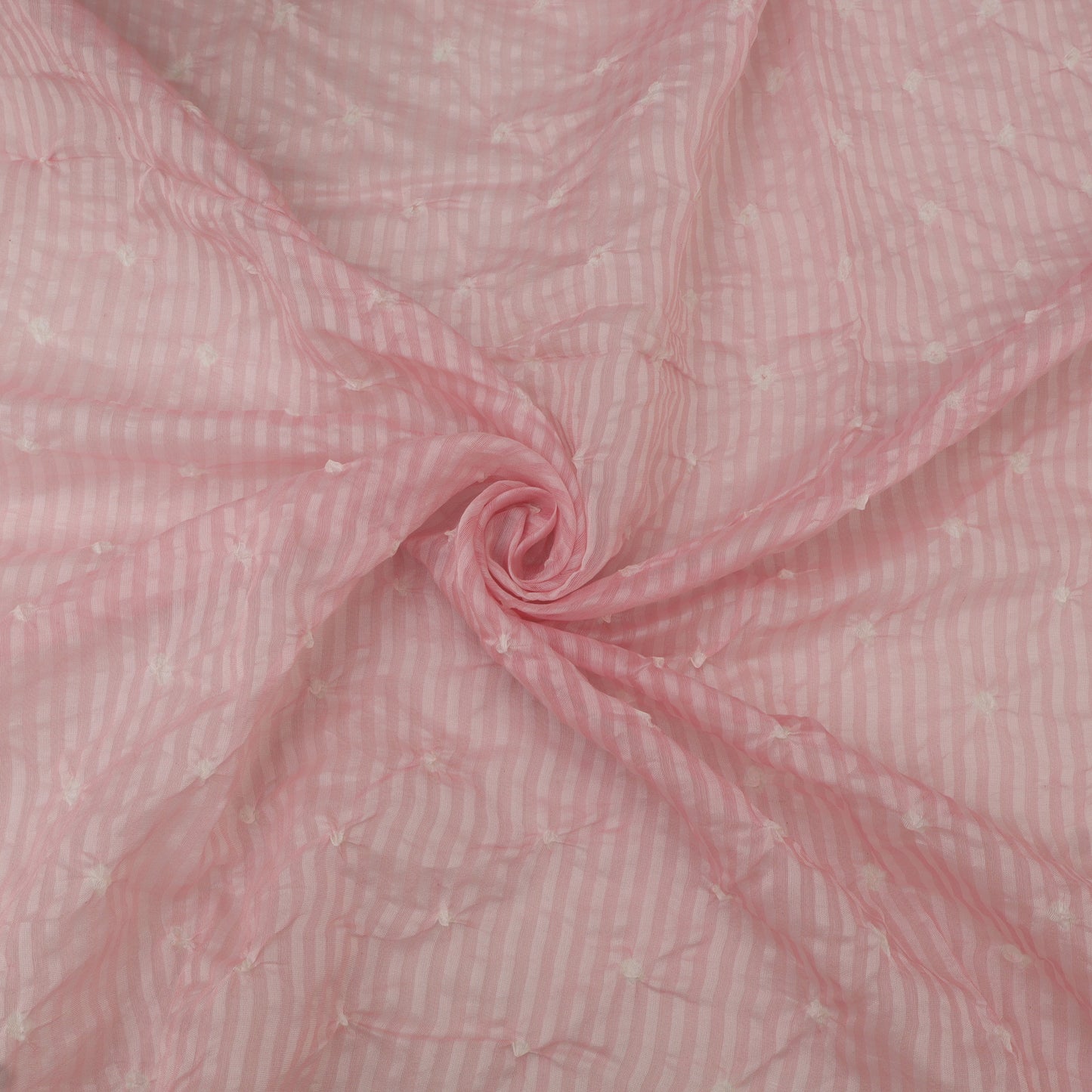 Crush Chanderi Bandhani Print Fabric