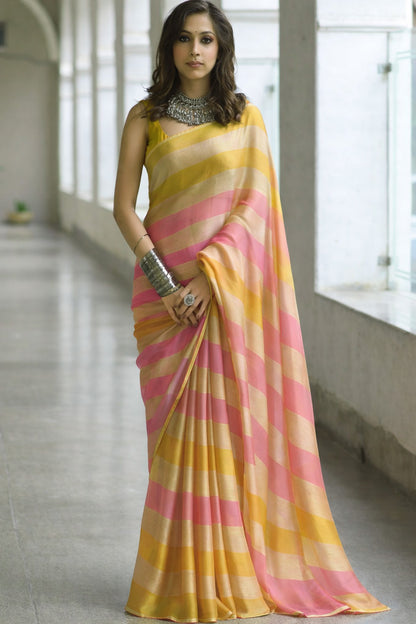 Organza Tissue Stripe Fabric