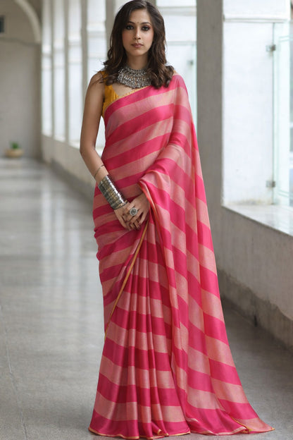 Organza Tissue Stripe Fabric