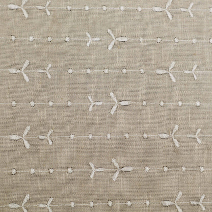 Beige Color Kora Cotton Embroidery Fabric