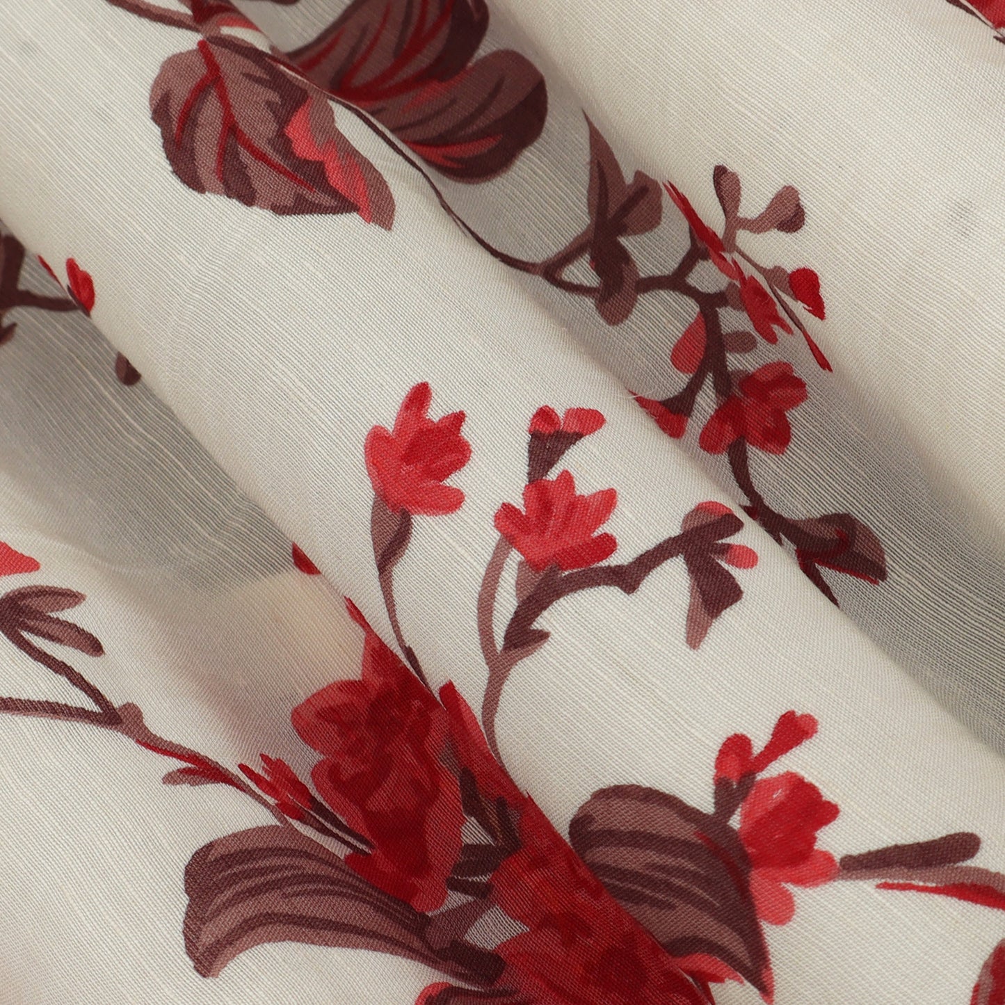Floral Linen Print Fabric