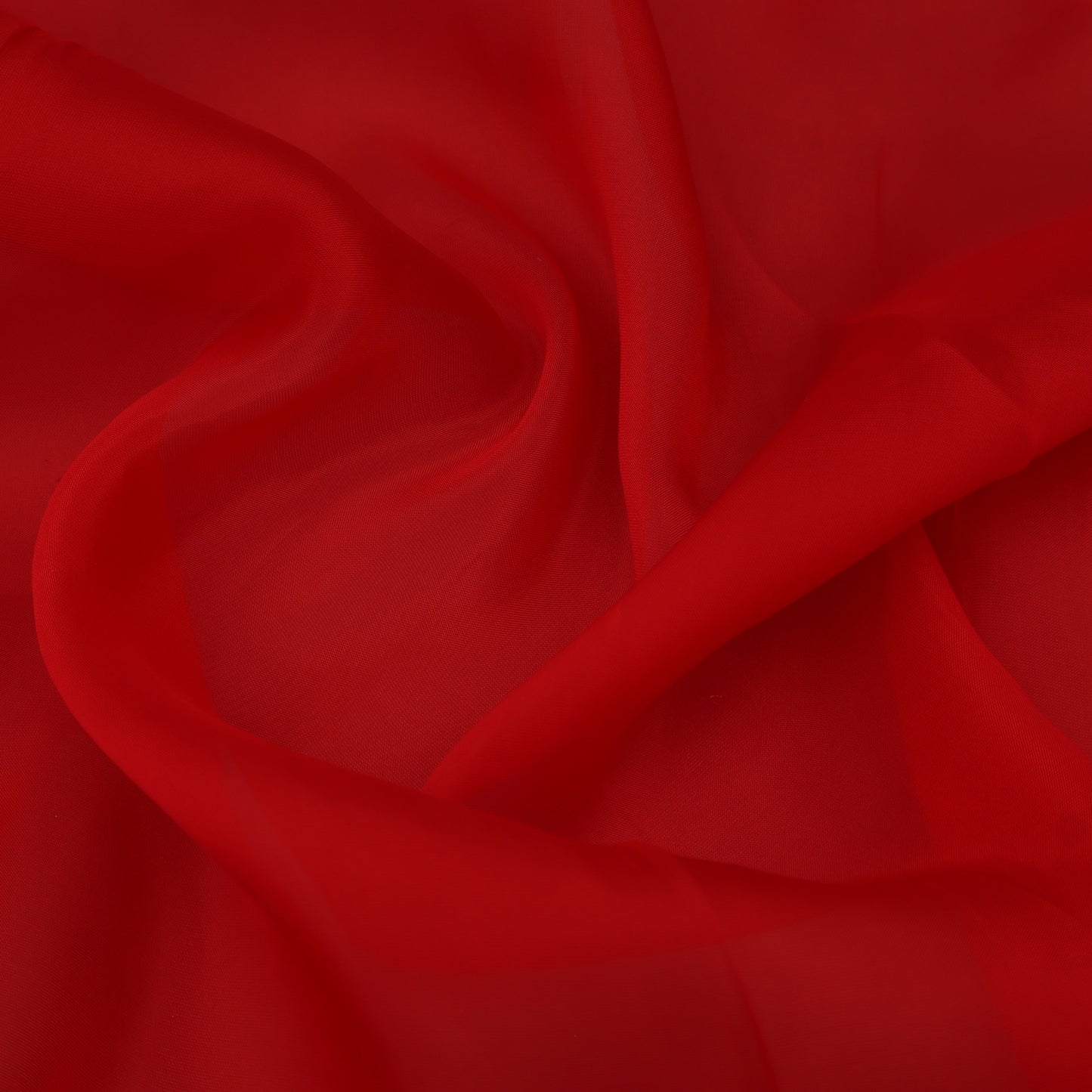 Red Color Organza Booti Fabric